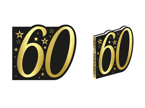 Carte de oaspeți neagră pentru a 60-a aniversare