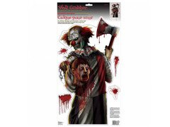 Decor de perete clovn pentru Halloween - 5 el.