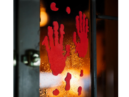 Mâini pătate de sânge gel autocolante - 1 set