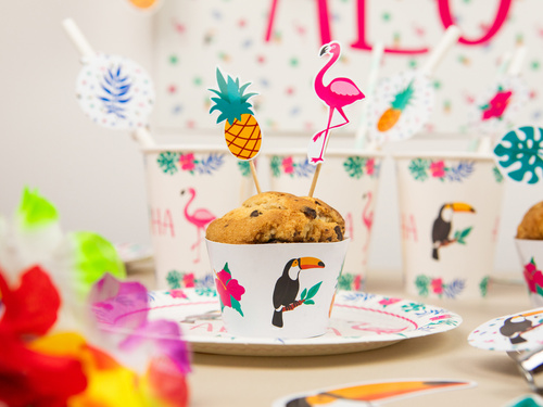 Rulouri pentru cupcakes Aloha Party - 6 buc.