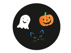 Vafe decorative pentru suflet, pisică și dovleac - 20 cm