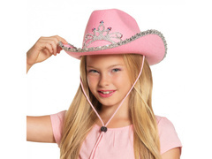 Pălărie de cowboy roz - 1 buc.