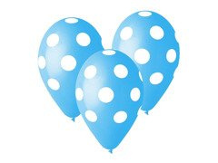 Baloane mazăre albastru pastel - 30 cm - 5 buc.