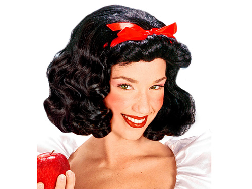 Peruca neagră cu arc - 1 buc.