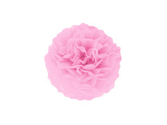 Decorațiuni florale suspendate pom pom - roz deschis - 25 cm - 1 buc.