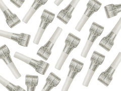 Fluier de trompetă desfășurat argint - buc.