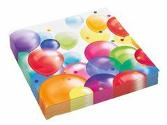 Șervețele aniversare Baloane - 33 cm - 20 buc.