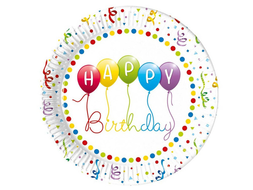 Farfurii Happy Birthday - 23 cm - 8 buc.