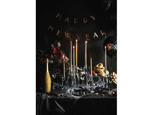 Lumânare con metalic auriu - 29 cm - 10 buc.