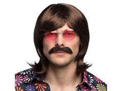 Peruca maro pentru bărbați - 1 buc.