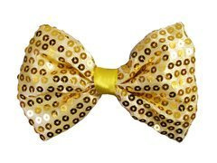 Papion cu paiete aurii - 11 cm - 1 buc.