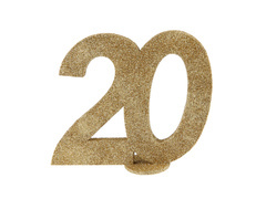 Decorațiuni de masă Twenty gold 20s - 1 buc.
