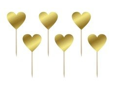 Inimi pentru tort - 6 buc.