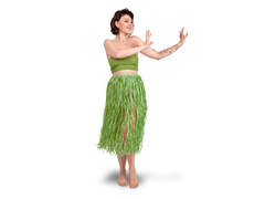 Fustă hawaiiană lungă verde - 77 cm - 1 buc.