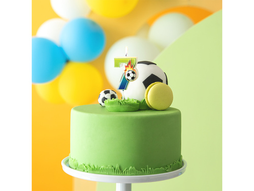 Lumânare număr fotbal - 7 - 1 buc.