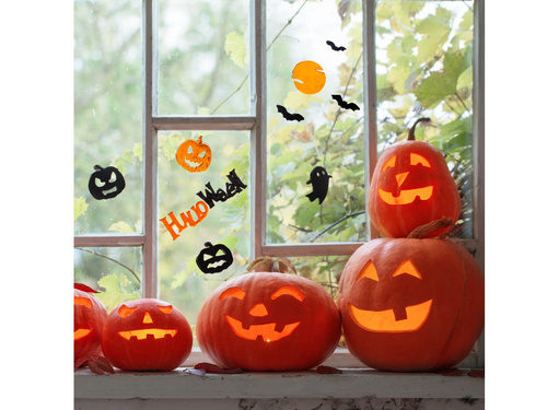 Autocolante pentru ferestre de Halloween - 1 set