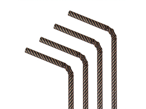 Paie de hârtie cu dungi - 19,5 cm - 10 buc.