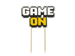 Topper de hârtie pentru tort Game on - 1 buc.
