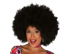 Peruca afro neagră - 1 buc.