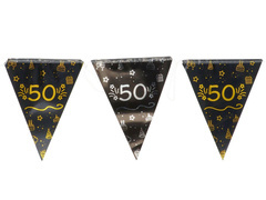 Steag negru banner pentru a cinzeci-a aniversare - 400 cm - 1 buc.