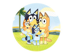 Farfurii de hârtie pentru ziua de naștere Bluey - 23 cm - 8 buc.