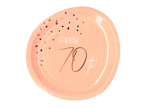 Farfurii de 70 de ani cu piersici - 23 cm - 8 buc.