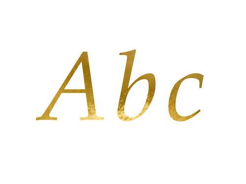 Abțibilduri cu litere aurii - 171 buc.