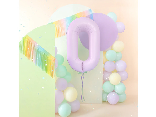 Balon folie liliac numărul 0 - 100 cm - 1 buc.