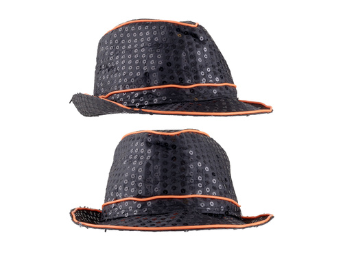 Pălărie LED portocalie - 1 buc.