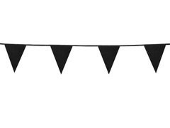 Glitter negru banner steag - 6 m - 1 buc.