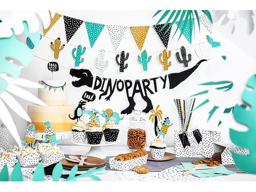 Banner aniversar Dino Party - 20 x 90 cm - 1 buc.