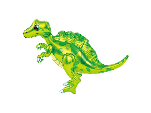 Balon 3D Spinosaurus din folie verde - 75 cm - 1 buc.