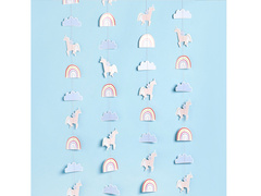 Decorațiune suspendată Unicorn - 8.5cm x 5 m - 1 buc.