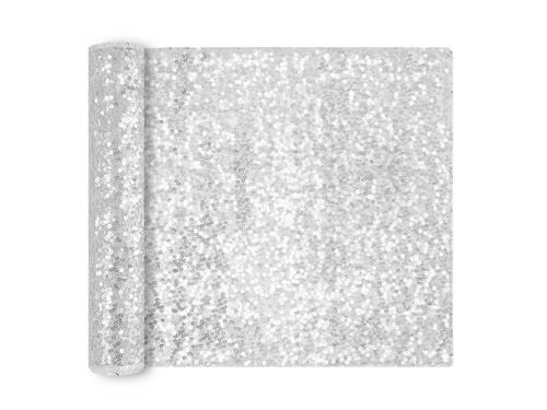 Decor cu paiete - argintiu - 28 cm x 2 m - 1 buc.