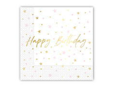 Șervețele Happy Birthday - 33 cm - 20 buc.