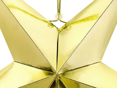 Decorațiune de agățat stea de hârtie aurie - 70 cm