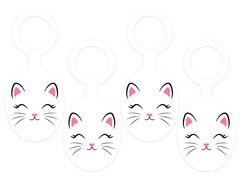 Suporturi pentru sticle Kitten - 8 buc.