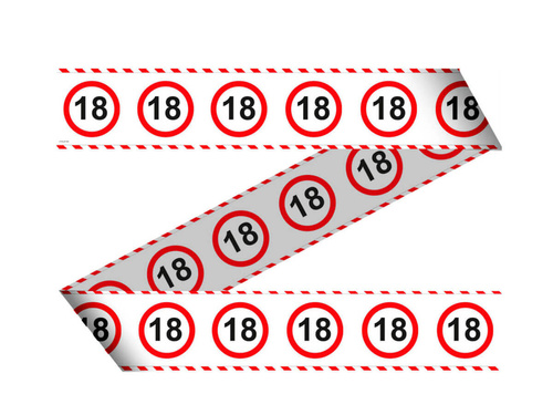 Bandă Banner Semn de interdicție 18tka - 15 m - 1 buc.