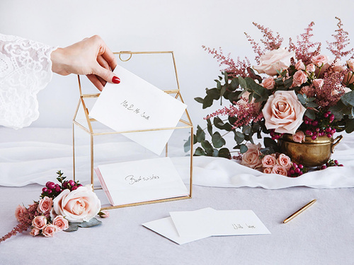 Cutie plic din sticlă pentru felicitări, cadouri - 1 buc.