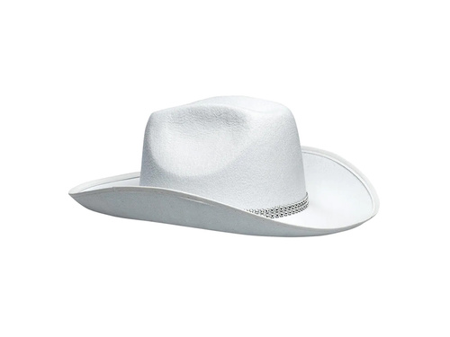 Pălărie de cowboy cu zirconii albe - 1 buc.