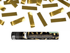 Tub de tragere - confetti metalic auriu - 28 cm - 1 buc.