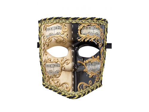 Mască de carnaval neagră și aurie Pentacle