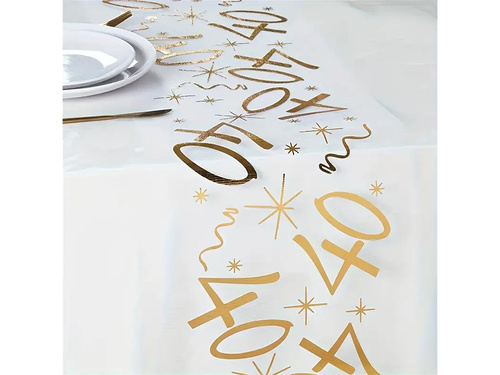 Suport de masă imprimat pentru decorarea celei de-a 40-a aniversări - 28 cm x 5 m - 1 buc.