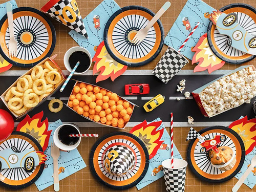 Farfurii aniversare Circle - 26,5 x 18 cm - 6 buc.