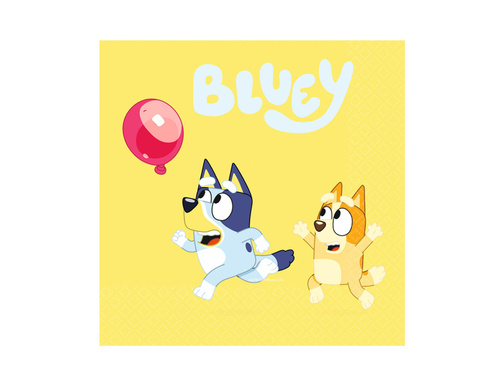 Șervețele aniversare „Bluey” – 33 cm – 16 bucăți.