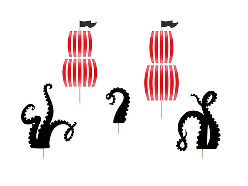 Toppere pentru tort Pirates - 5 buc.