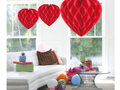 Rozeta decorativă Heart roșu - 30 cm - 1 buc.