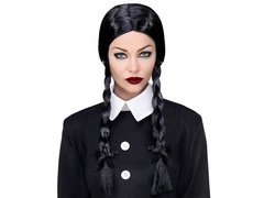 Peruca cu împletituri negre - 1 buc.