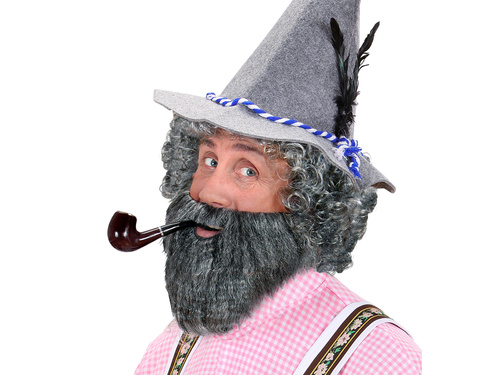 Barbă cu mustață maro - 1 buc.