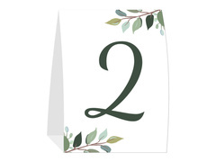 Suport de hârtie cu număr pentru masa de nuntă - 1 buc.
